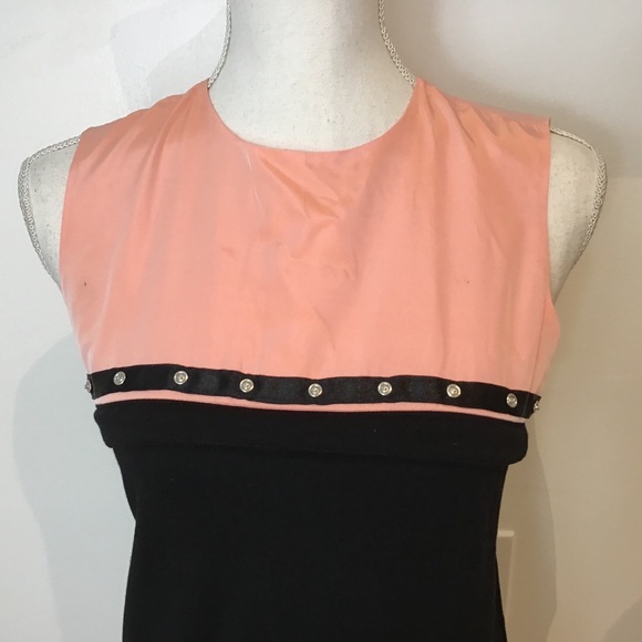 BALENCIAGA PARIS COLOR-BLOCK STUDDED DRESS SZ 6 - Picture 3 of 12